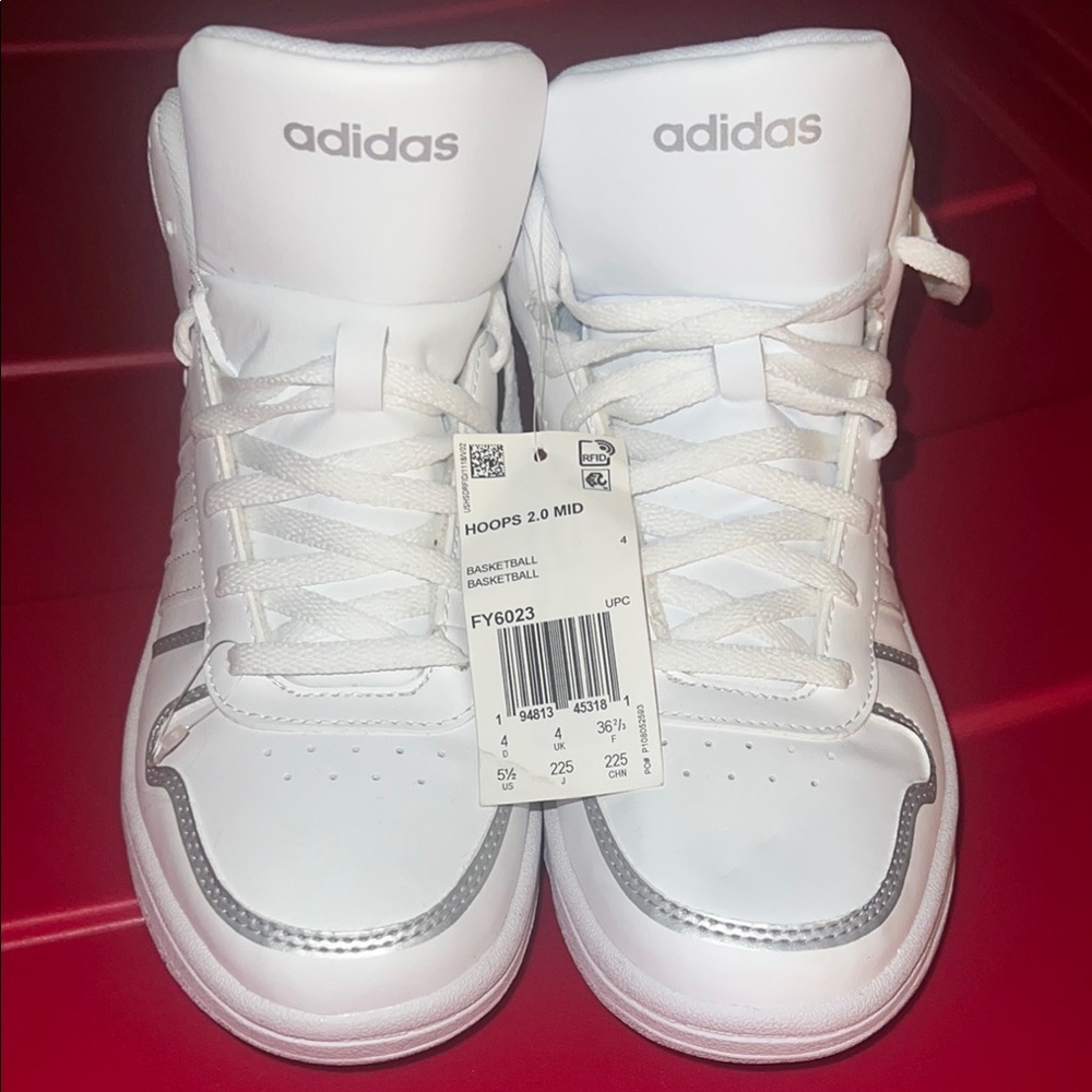 Adidas Hoops 2.0 Mid White Sneakers